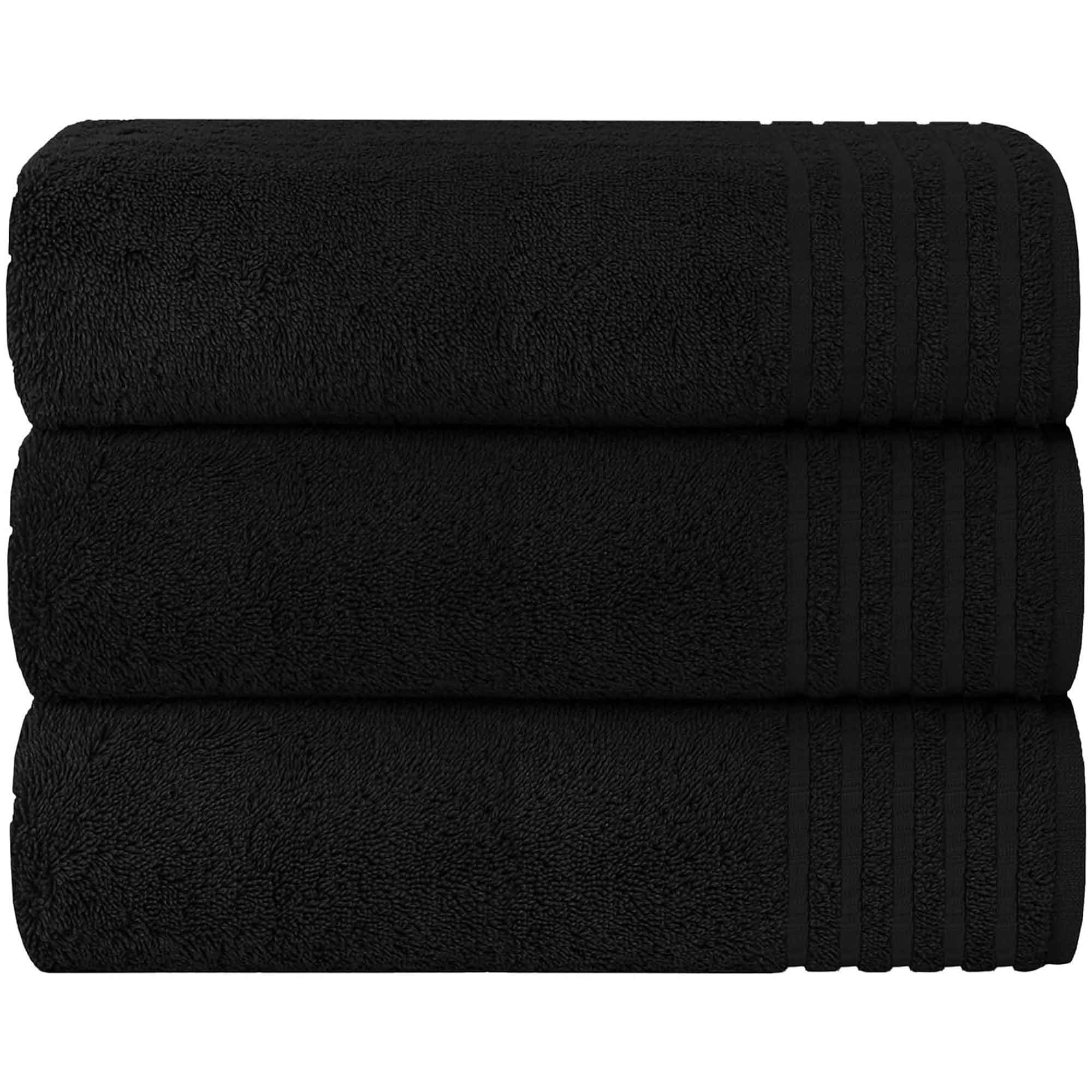 OLIVIA ROCCO Monaco 3 Pack Bath Sheets – 100% Cotton 500GSM Towel Set