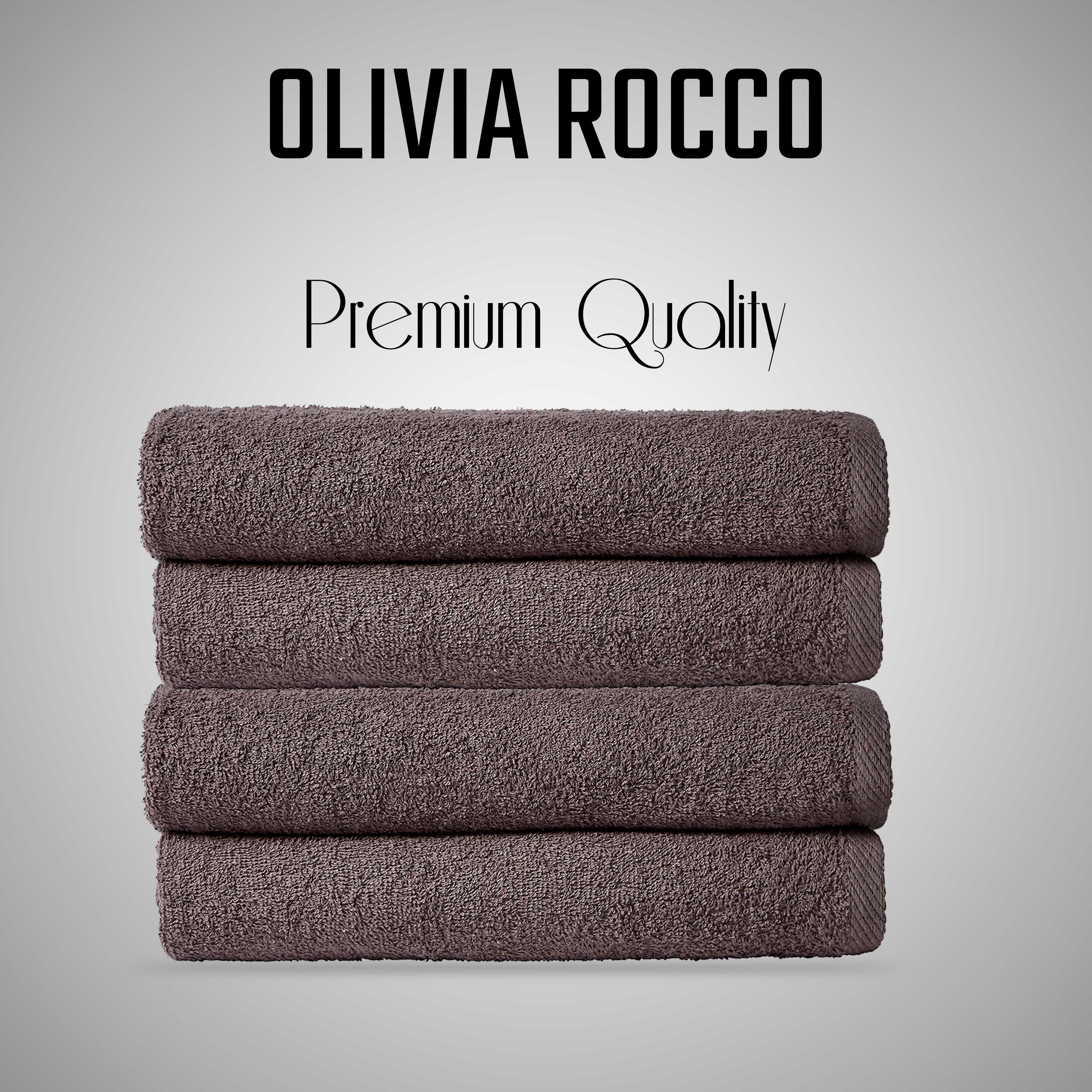 OLIVIA ROCCO Indus Valley Cotton Bath Sheets | Pack of 4 Quick-Drying Towels
