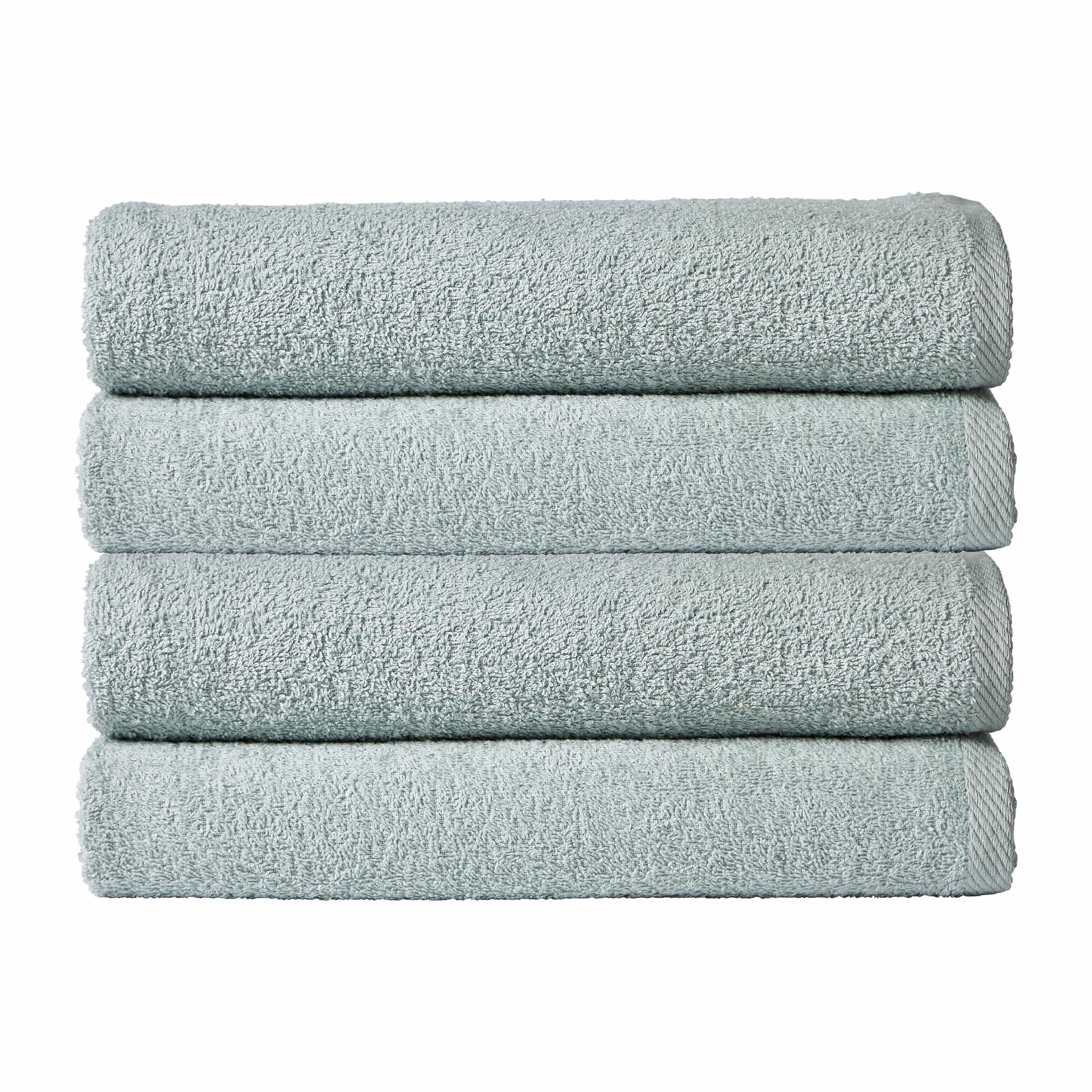 OLIVIA ROCCO Indus Valley Cotton Bath Sheets | Pack of 4 Quick-Drying Towels
