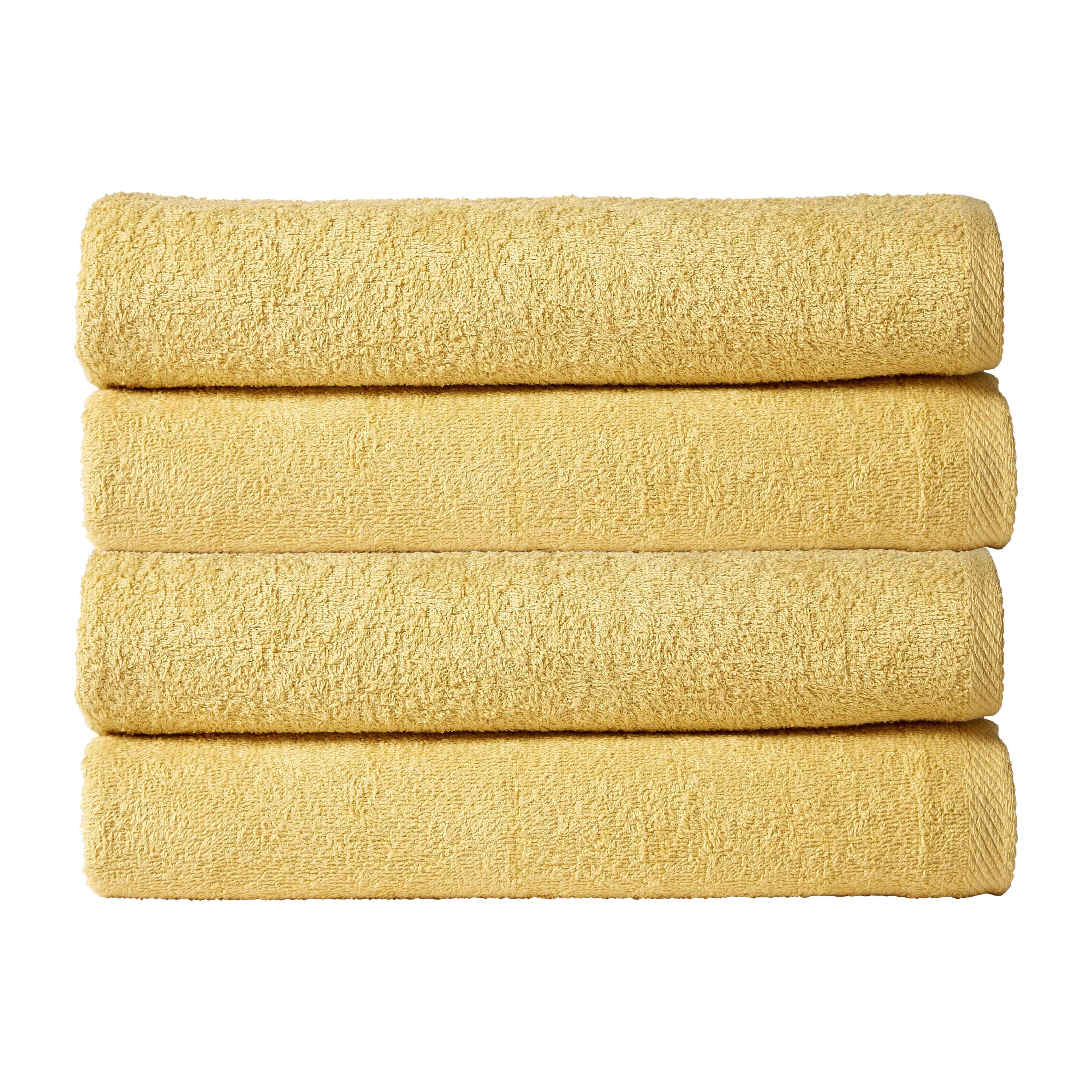 OLIVIA ROCCO Indus Valley Cotton Bath Sheets | Pack of 4 Quick-Drying Towels