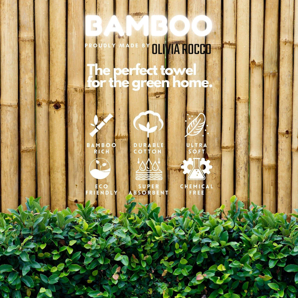 OLIVIA ROCCO Bamboo Cotton Bath Towels – 600GSM Luxury Absorbent Towel
