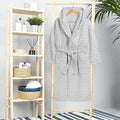 OLIVIA ROCCO Hydro Cotton Hooded Bath Robe – Luxury Ribbed Unisex Loungewear