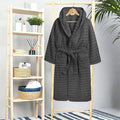 OLIVIA ROCCO Hydro Cotton Hooded Bath Robe – Luxury Ribbed Unisex Loungewear