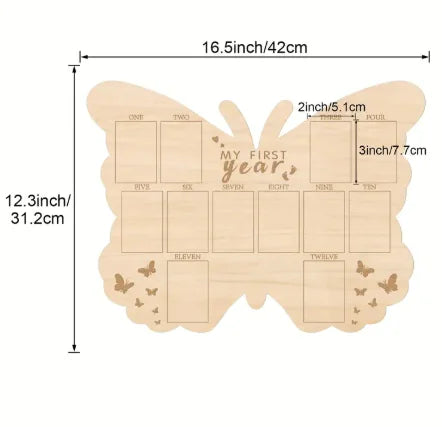 Wooden Newborn Memory Photo Frame – My First Year Keepsake