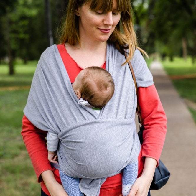 Organic Baby Wrap Carrier – Grey Melange Cotton Sling by For Your Little One