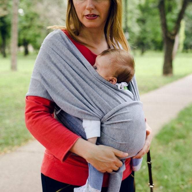 Organic Baby Wrap Carrier – Grey Melange Cotton Sling by For Your Little One