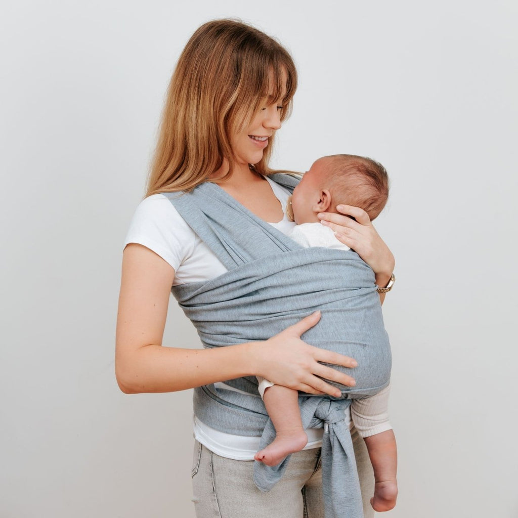 Organic Baby Wrap Carrier – Grey Melange Cotton Sling by For Your Little One
