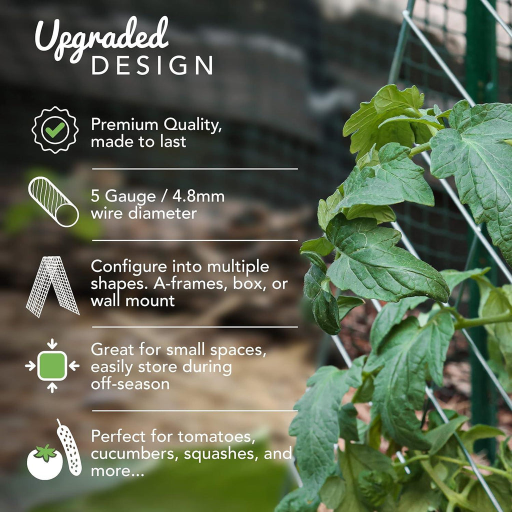 FYNIST Garden Trellis for Climbing Plants | Galvanized Steel Support