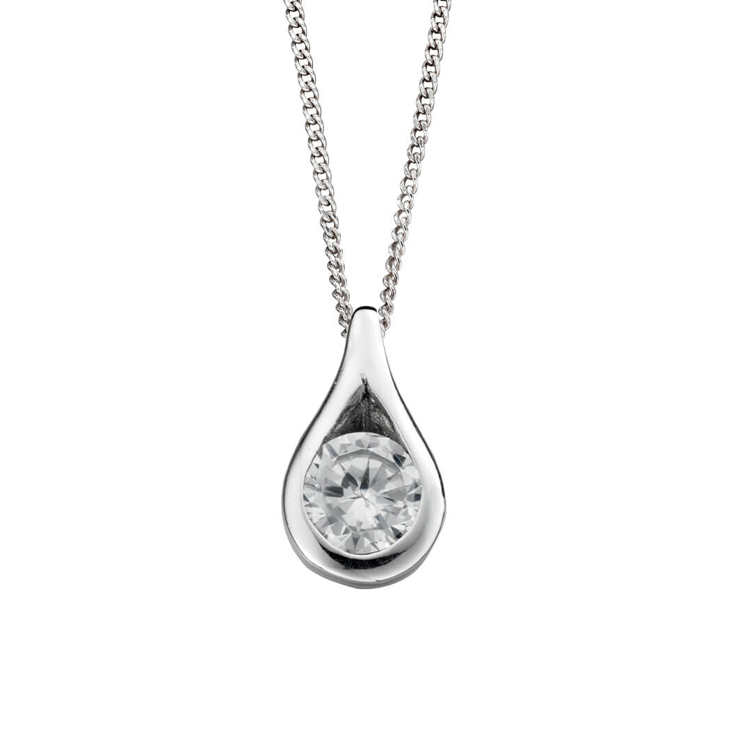 Gecko Jewellery Retail Sterling Silver Polished Teardrop Pendant