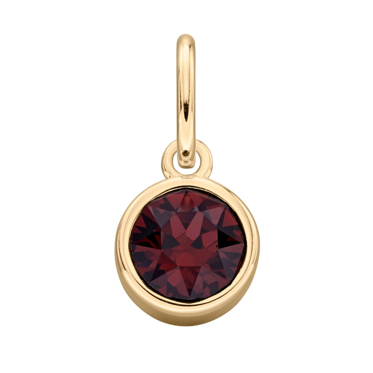 Crystal Birthstone Charm – Sterling Silver Pendant by Gecko Jewellery