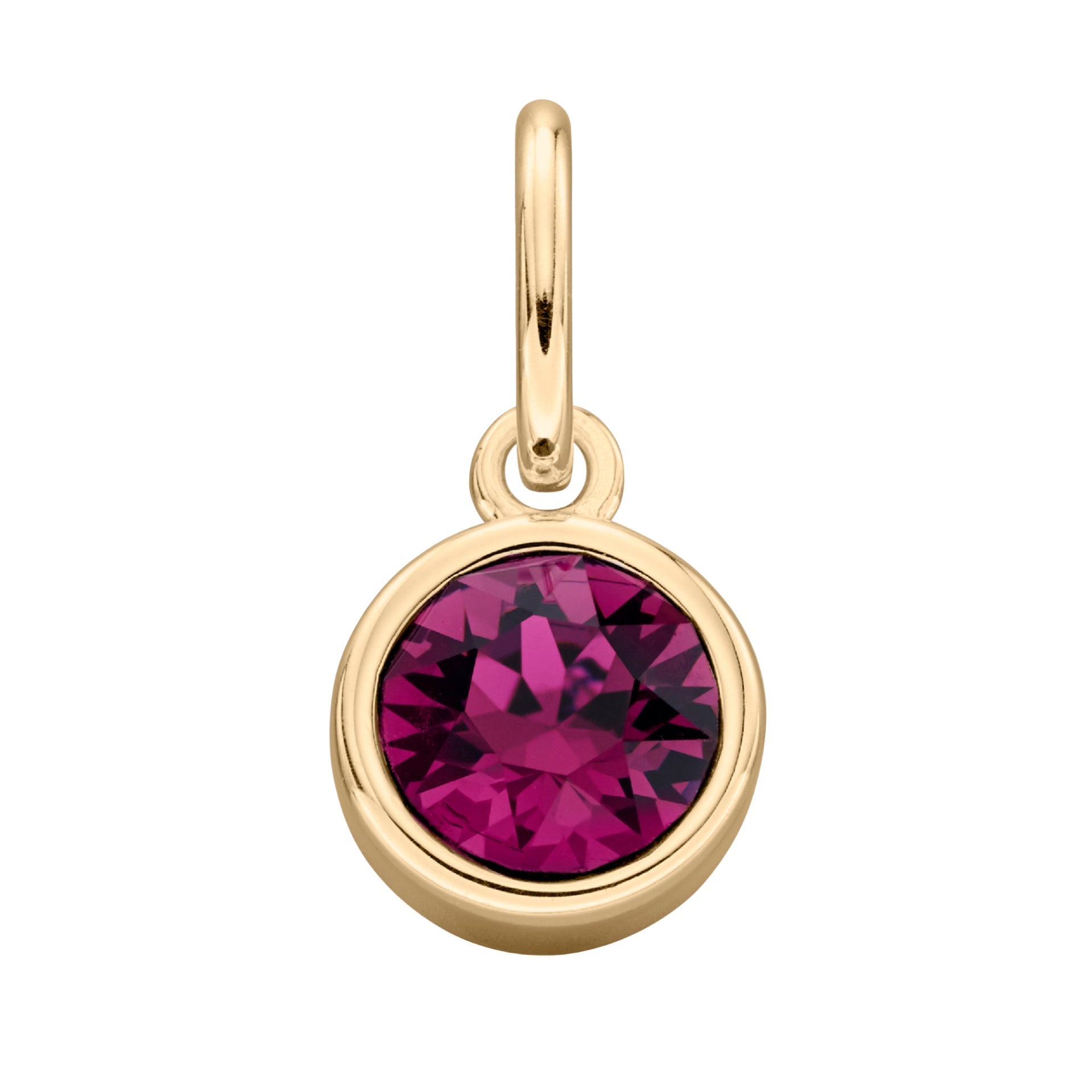 Crystal Birthstone Charm – Sterling Silver Pendant by Gecko Jewellery