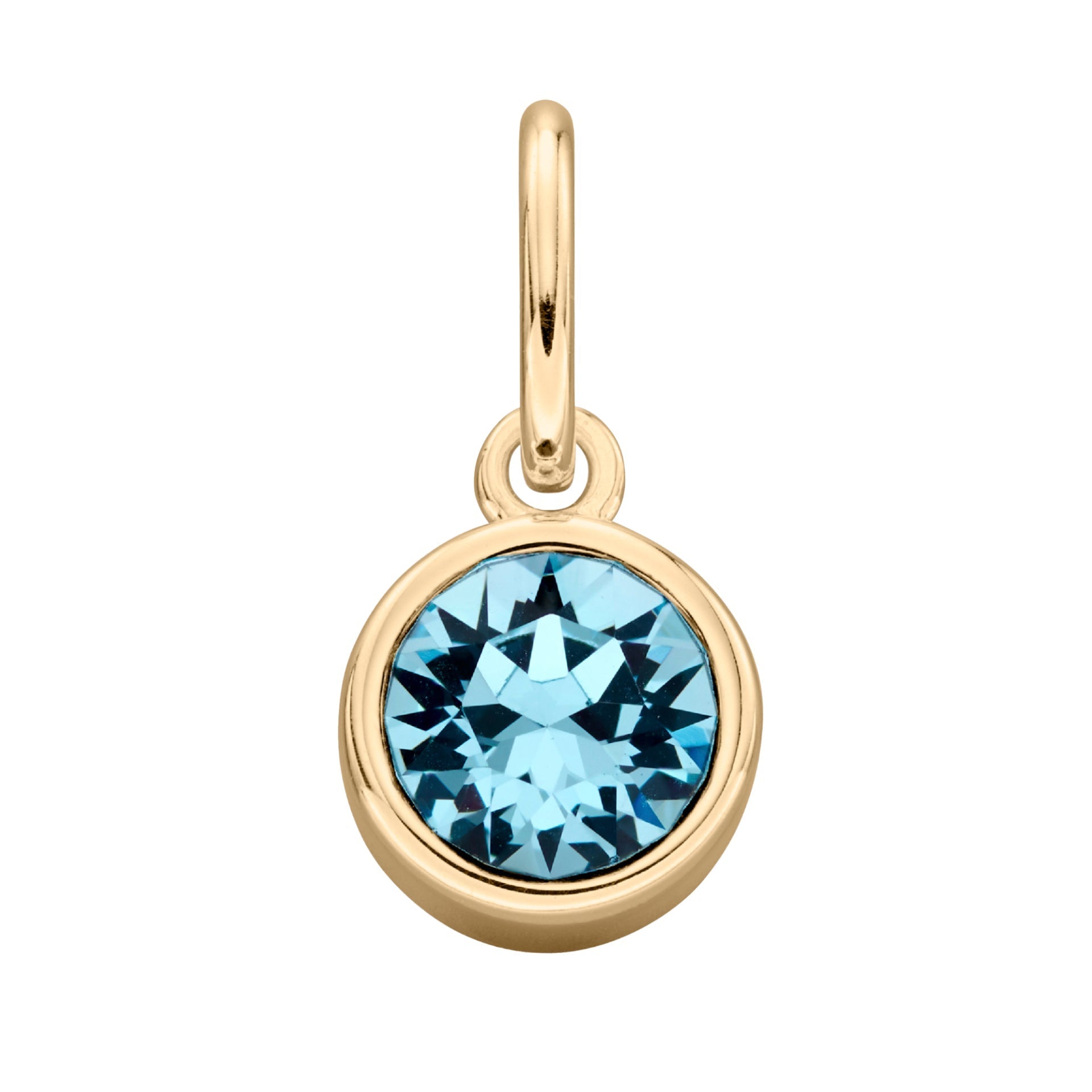 Crystal Birthstone Charm – Sterling Silver Pendant by Gecko Jewellery