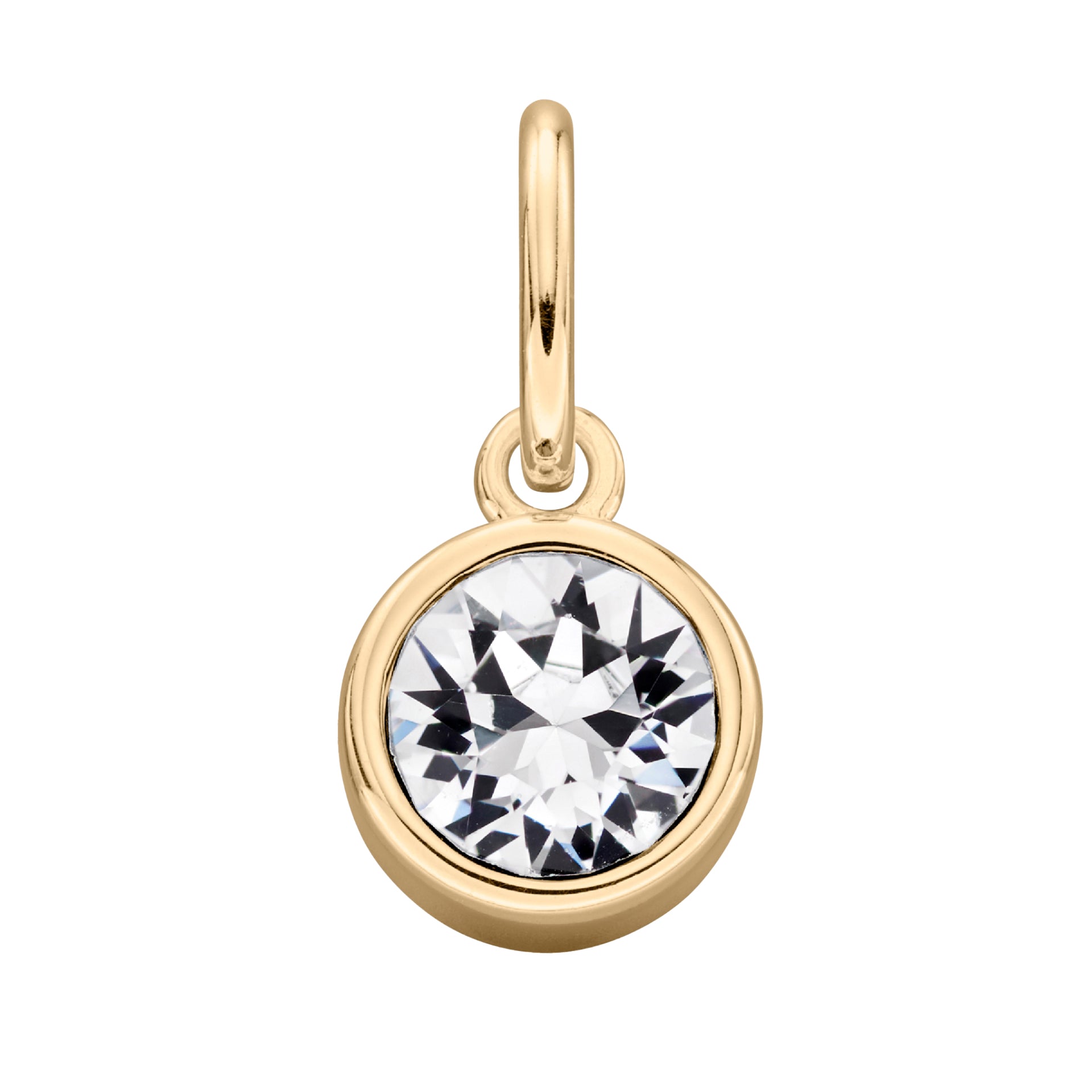 Crystal Birthstone Charm – Sterling Silver Pendant by Gecko Jewellery