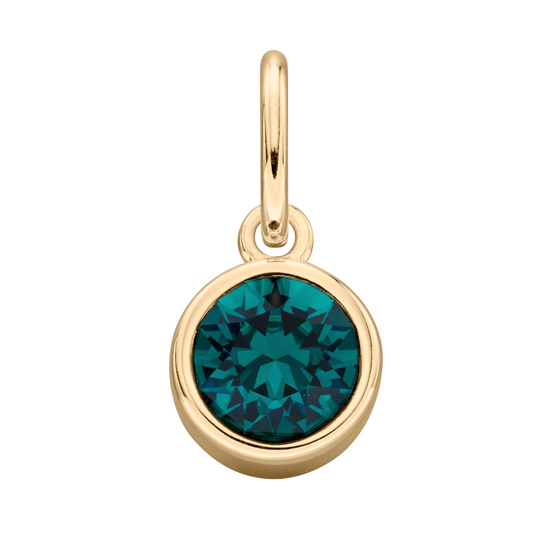 Crystal Birthstone Charm – Sterling Silver Pendant by Gecko Jewellery