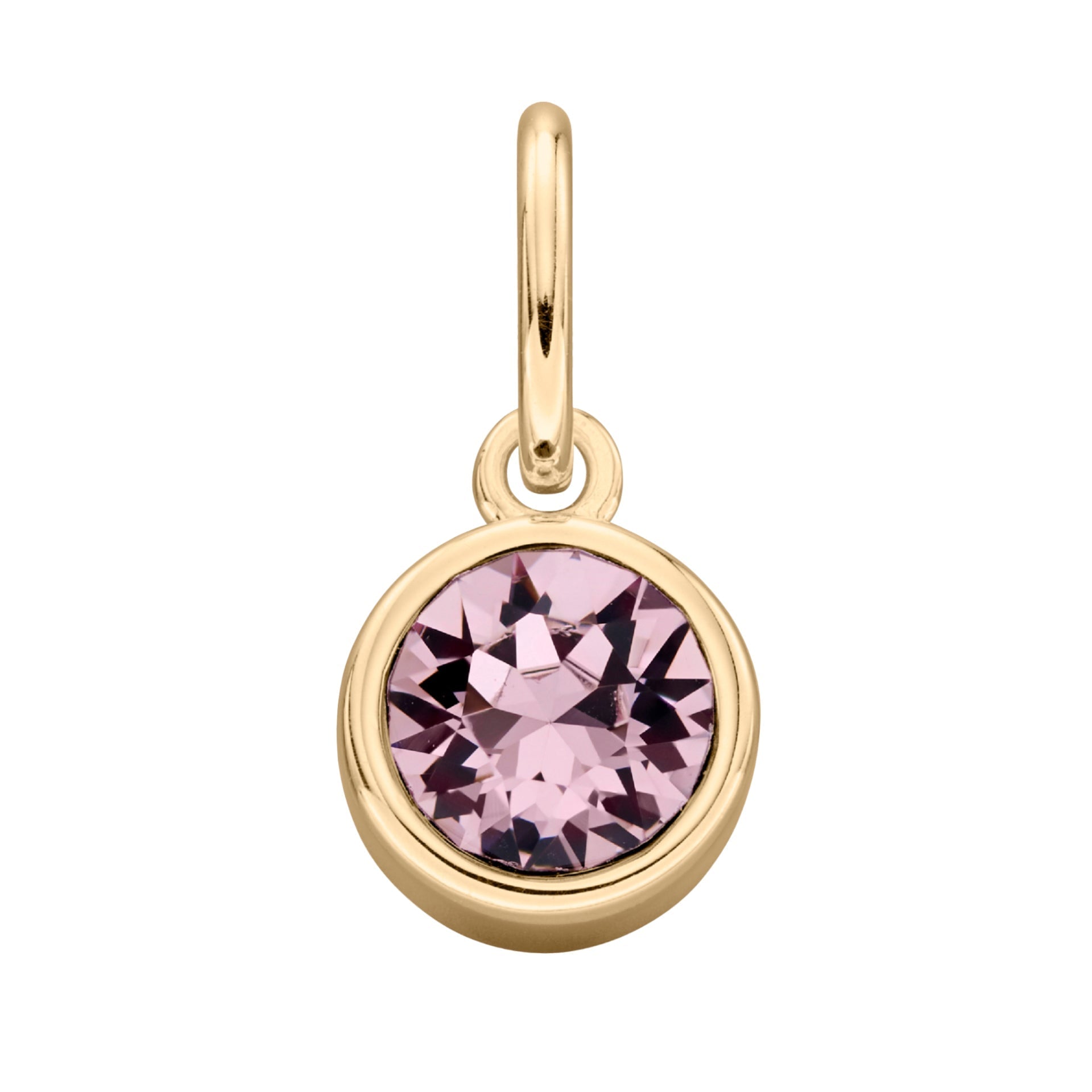 Crystal Birthstone Charm – Sterling Silver Pendant by Gecko Jewellery