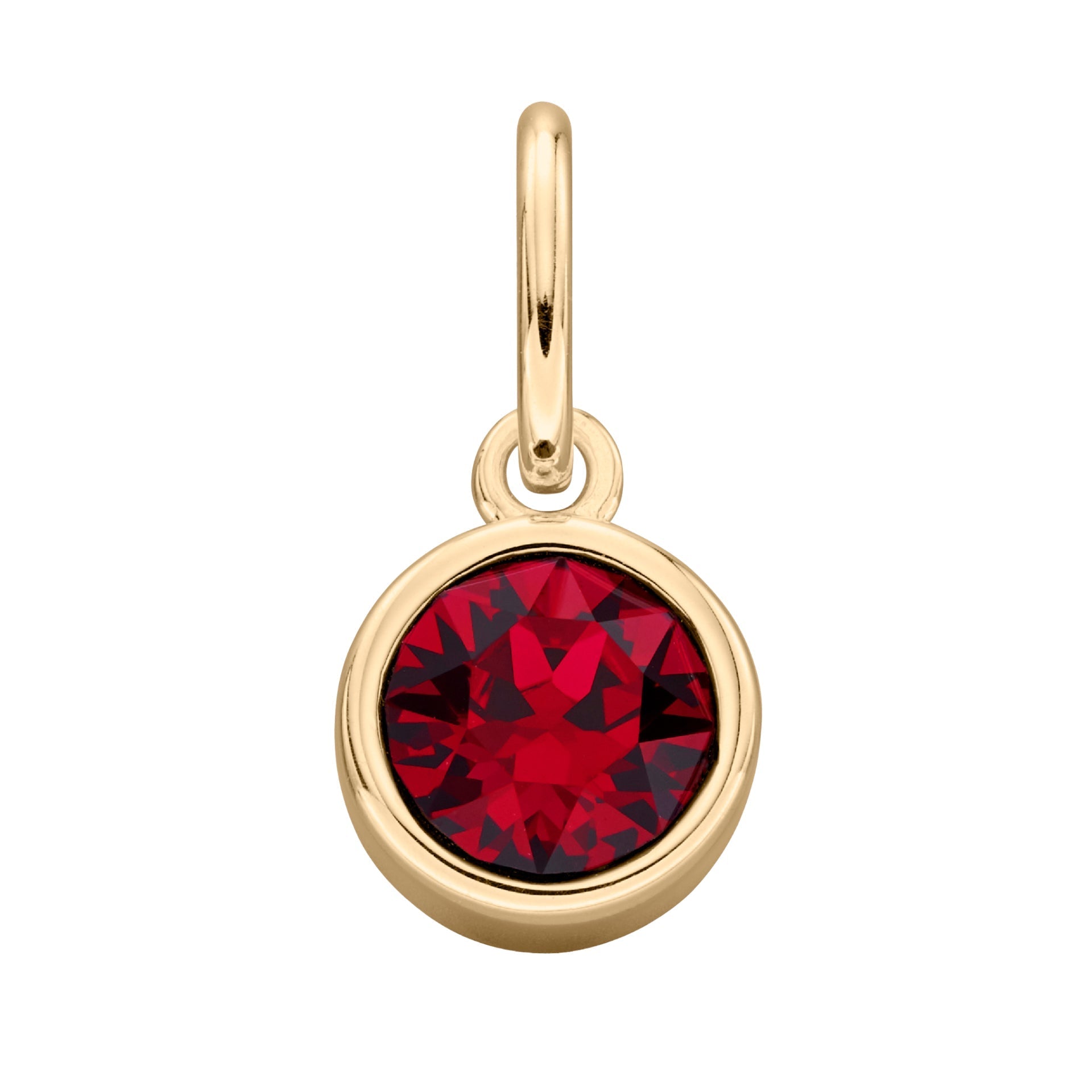 Crystal Birthstone Charm – Sterling Silver Pendant by Gecko Jewellery