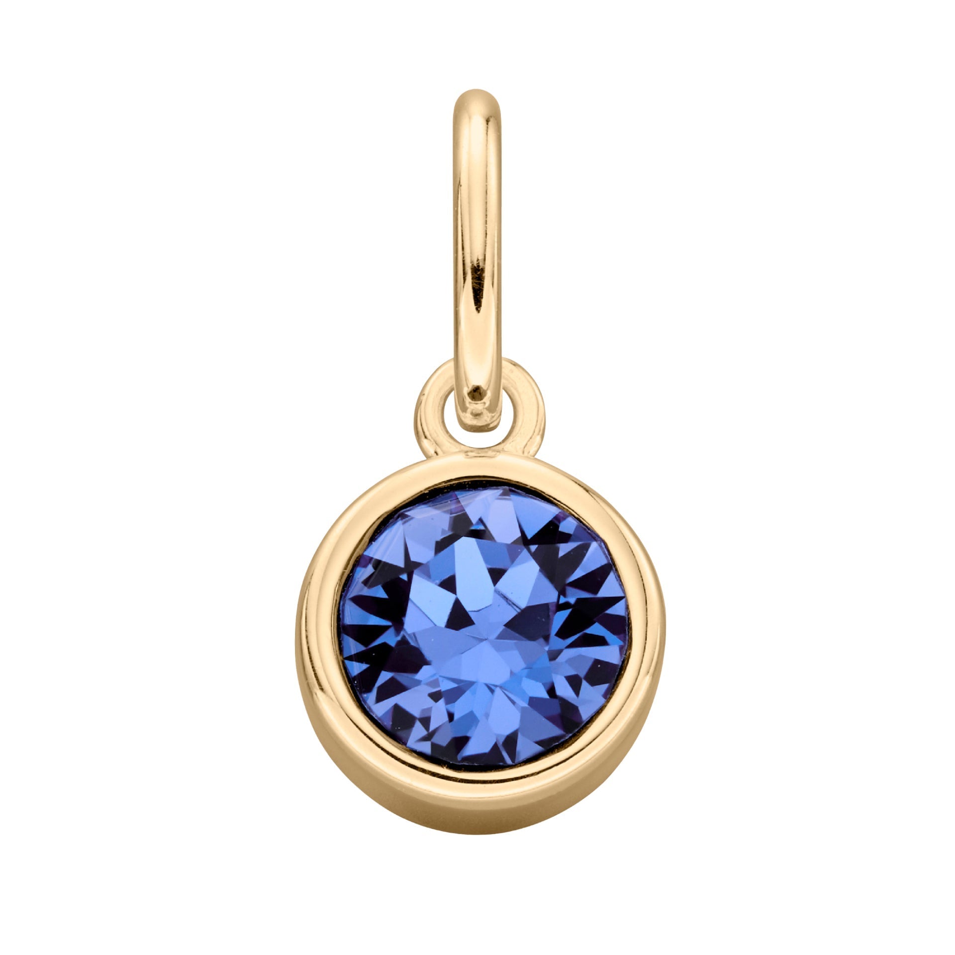 Crystal Birthstone Charm – Sterling Silver Pendant by Gecko Jewellery