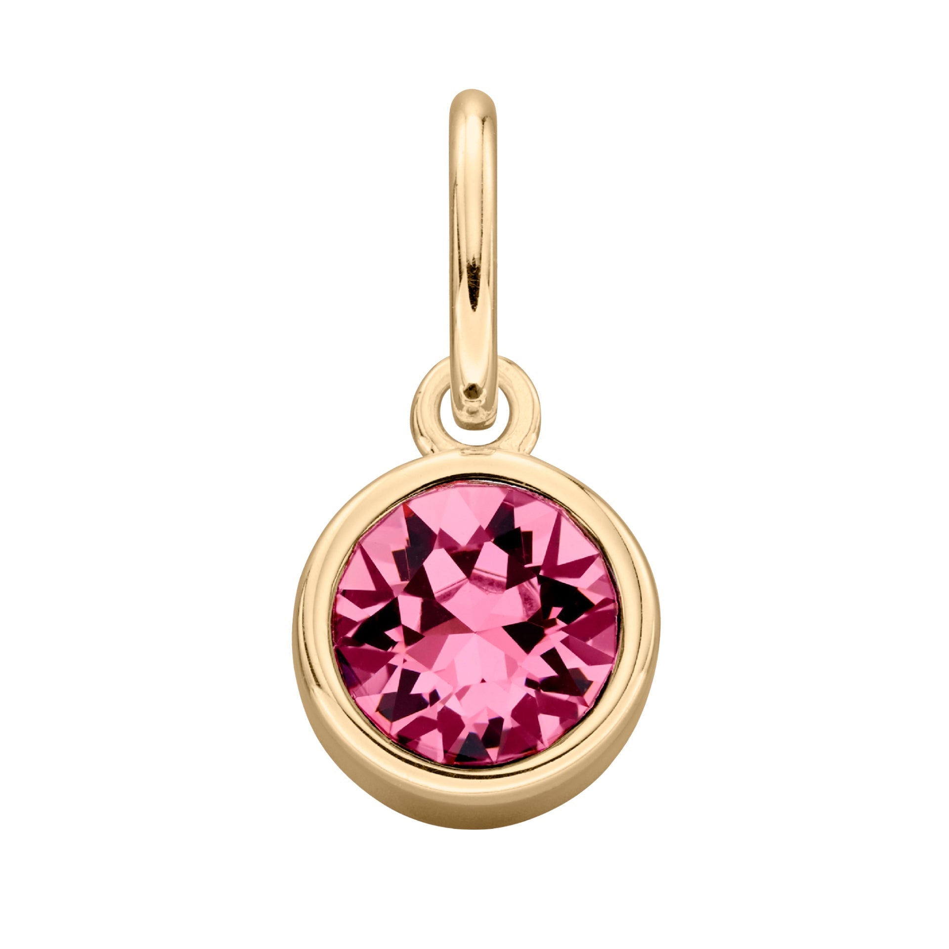 Crystal Birthstone Charm – Sterling Silver Pendant by Gecko Jewellery