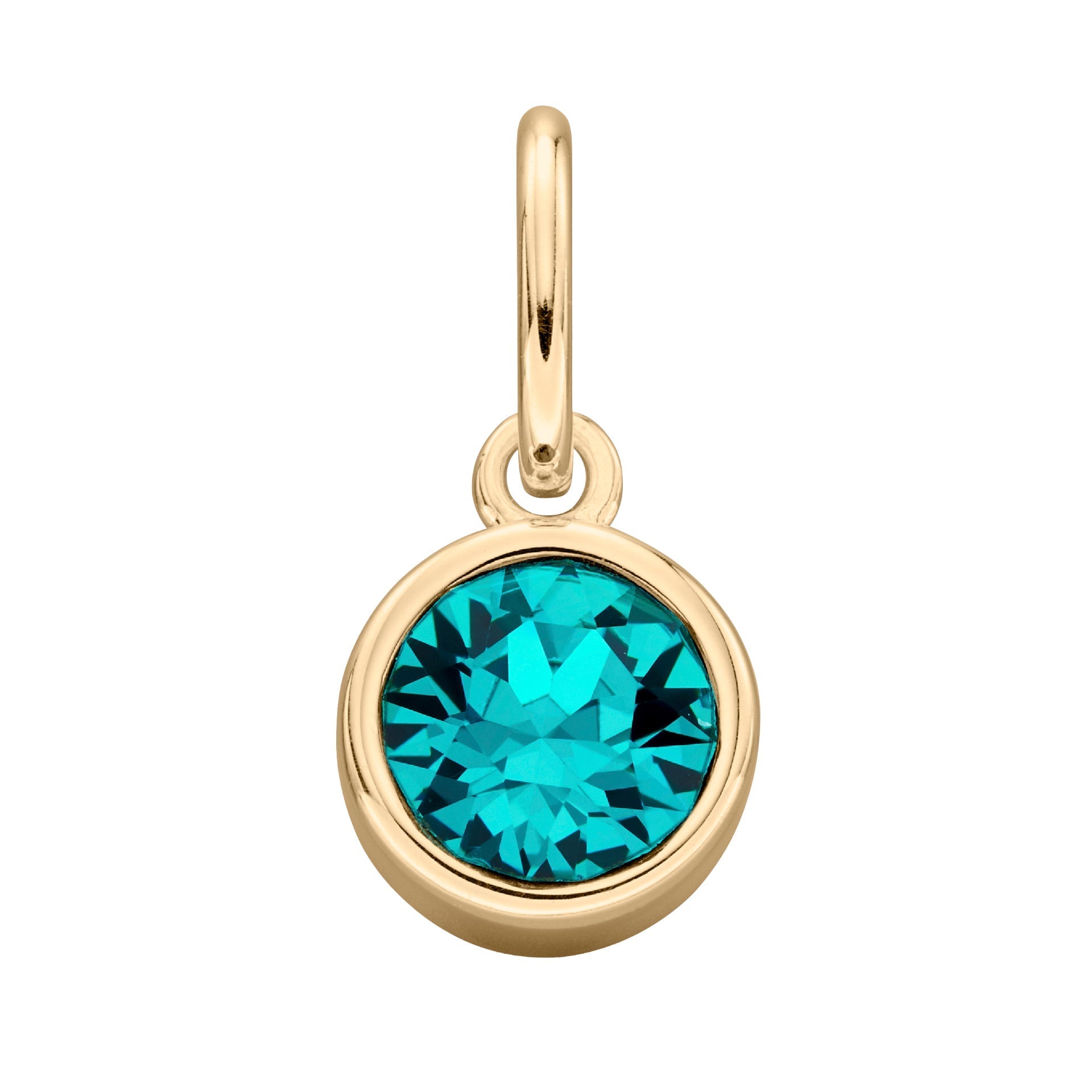 Crystal Birthstone Charm – Sterling Silver Pendant by Gecko Jewellery