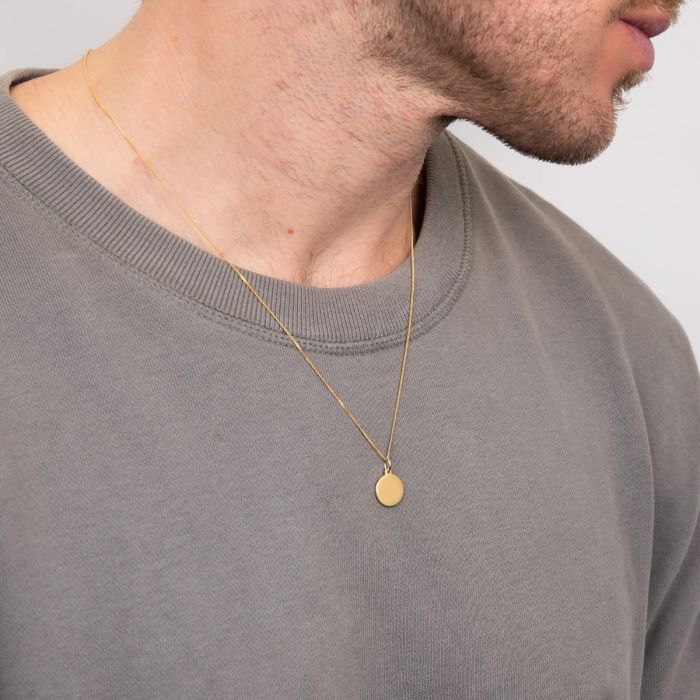 Gecko Jewellery 12mm Round Tag Pendant | Engravable Sterling Silver