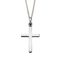 Gecko Jewellery Plain Cross Pendant | Sterling Silver Minimalist Charm