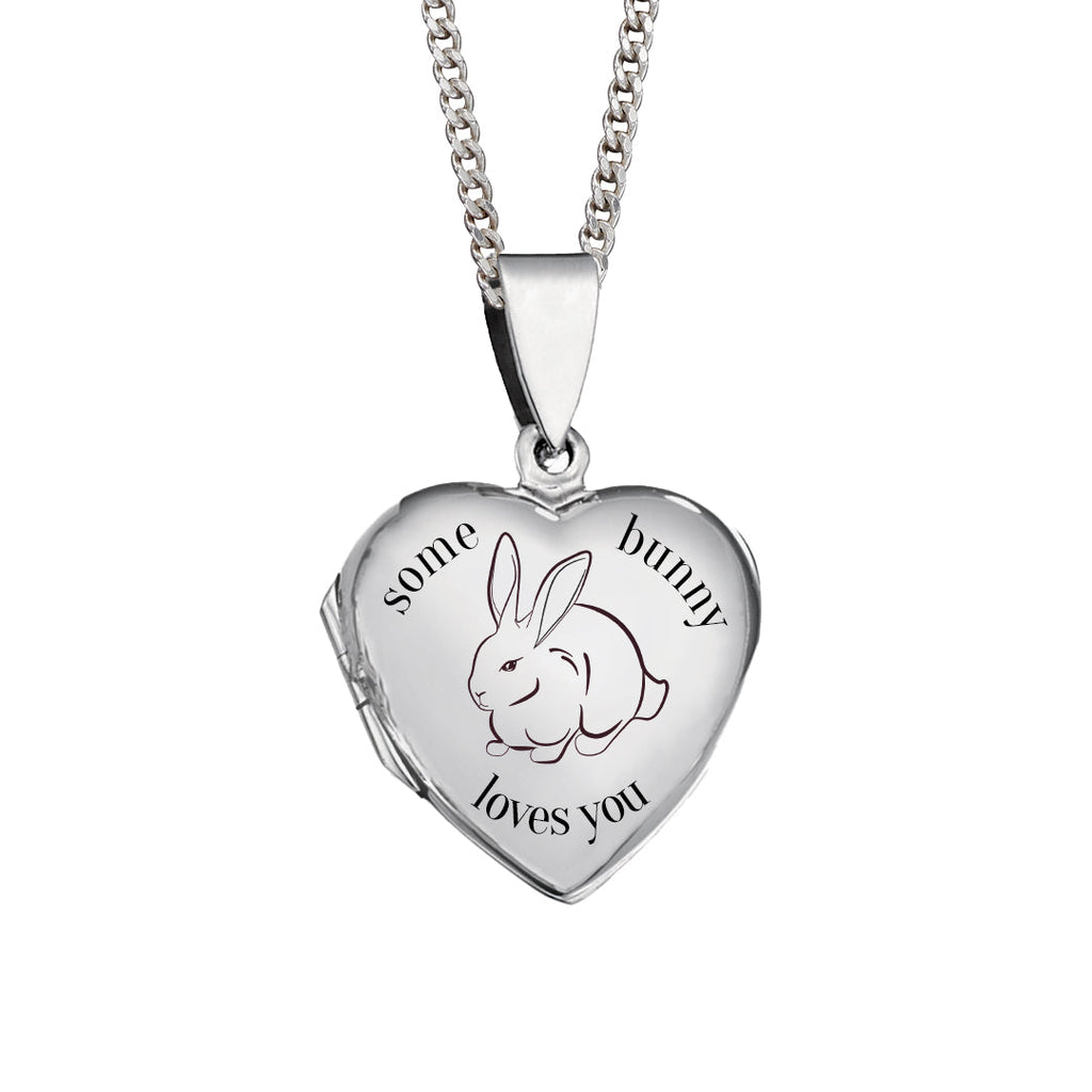 Large Sterling Silver Heart Locket Pendant by Gecko Jewellery Retail