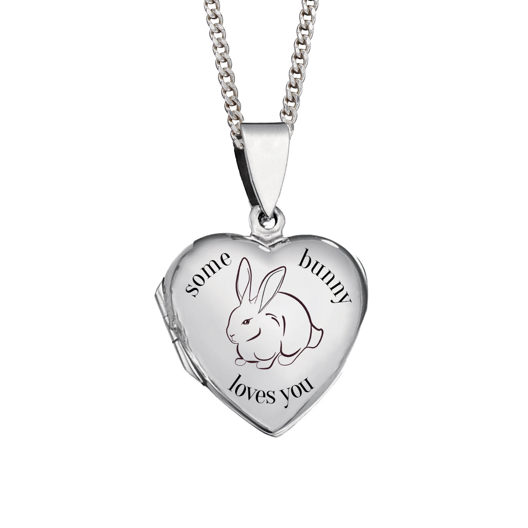 Large Sterling Silver Heart Locket Pendant by Gecko Jewellery Retail