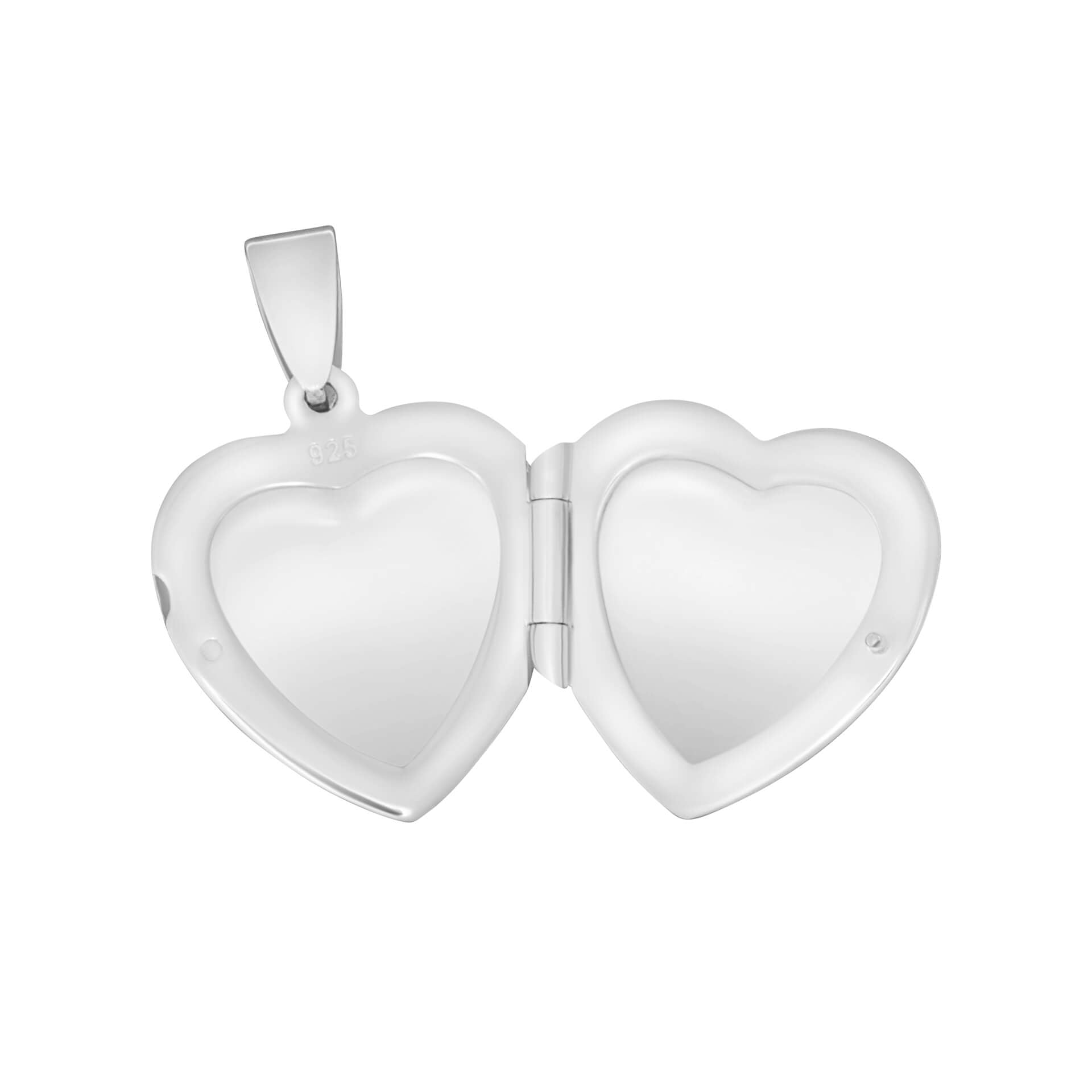 Large Sterling Silver Heart Locket Pendant by Gecko Jewellery Retail