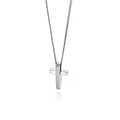 Gecko Jewellery Two Tone Stainless Steel Cross Pendant - Polished & Satin
