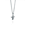 Gecko Jewellery Triple Bar Cross Pendant in Polished Stainless Steel