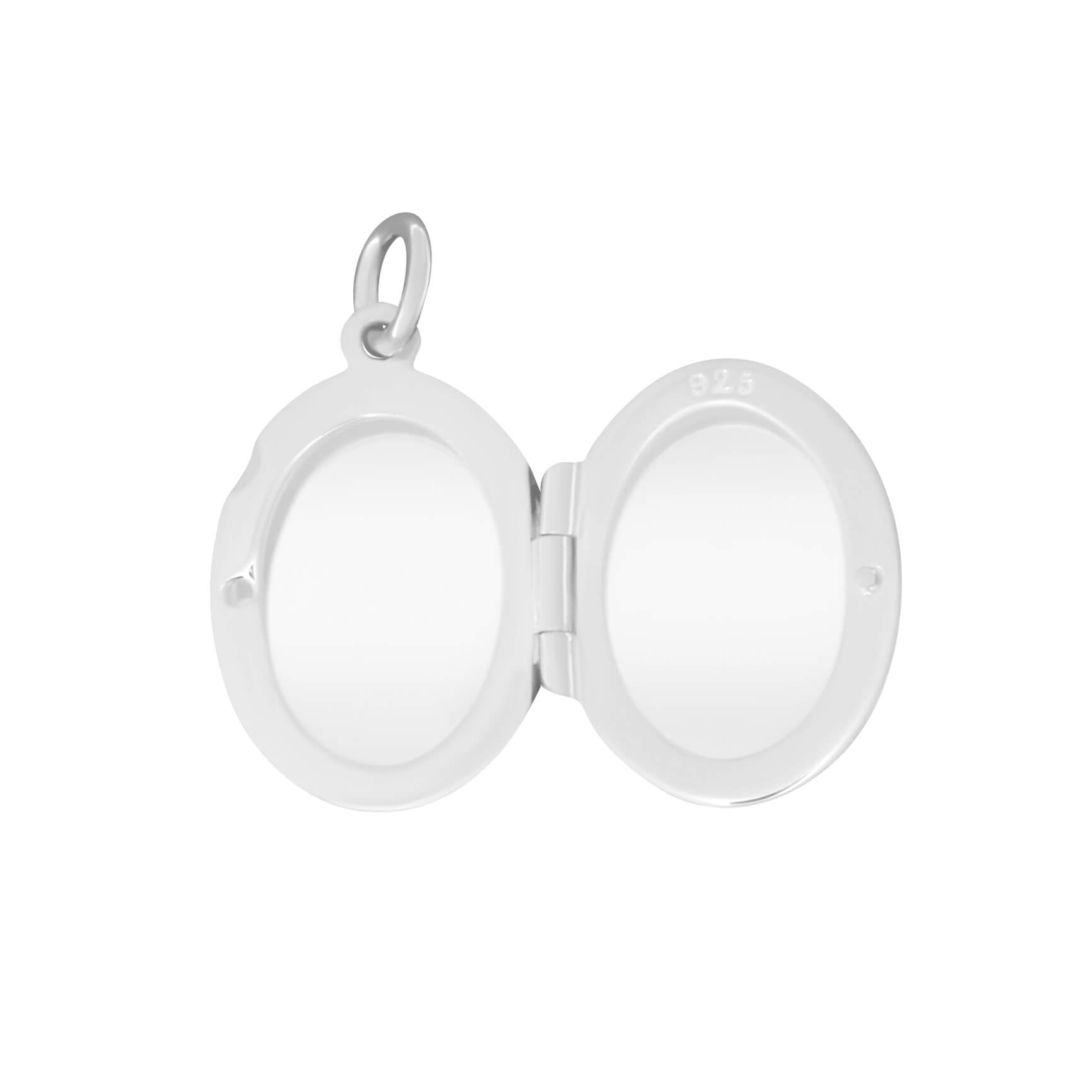 Gecko Jewellery Small Oval Locket Pendant | Engravable Sterling Silver
