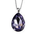 Gecko Jewellery Tanzanite Crystal Teardrop Pendant in Sterling Silver