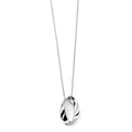 Gecko Jewellery Open Twist Oval Pendant – Minimalist Sterling Silver