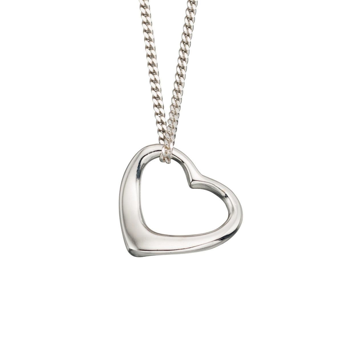 Gecko Jewellery Retail Elegant Heart Pendant - Slip On Silver Necklace
