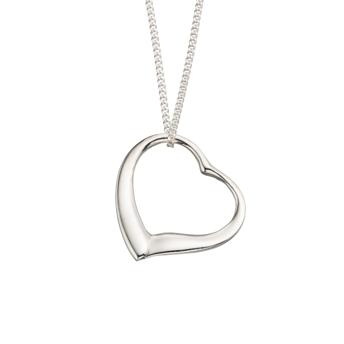 Gecko Jewellery Retail Elegant Heart Pendant - Slip On Silver Necklace