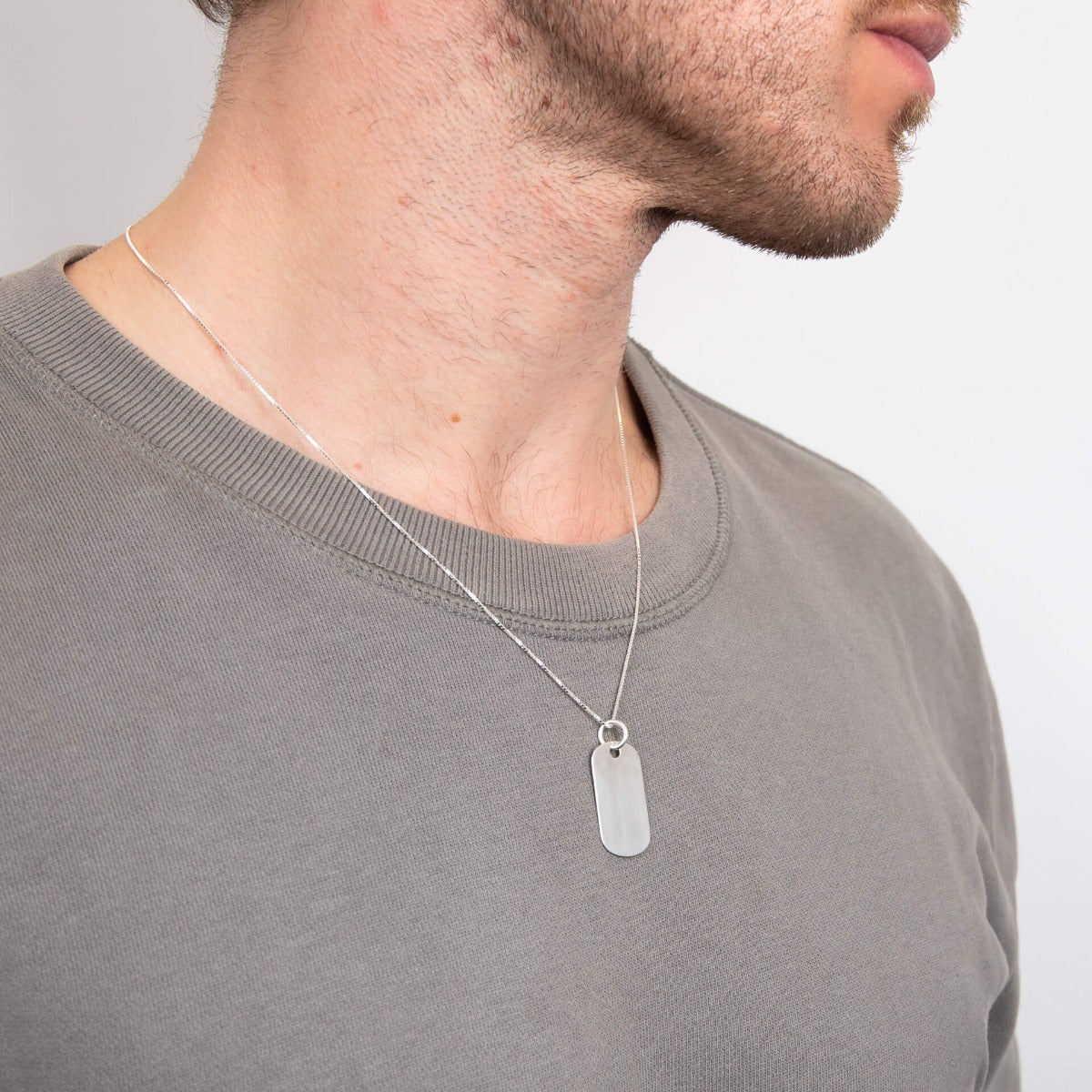 Gecko Jewellery Retail Sterling Silver Dog Tag Pendant for Engraving