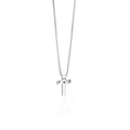 Gecko Jewellery Blue Sapphire Cross Pendant in Sterling Silver