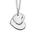 Gecko Jewellery Sterling Silver Double Heart Tag Pendant for Engraving