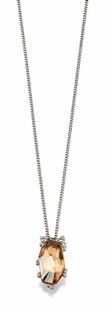 Gecko Jewellery Sterling Silver Granulation Pendant with Cubic Zirconia