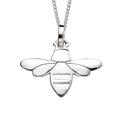 Gecko Jewellery Sterling Silver Bee Pendant – Polished Finish Necklace