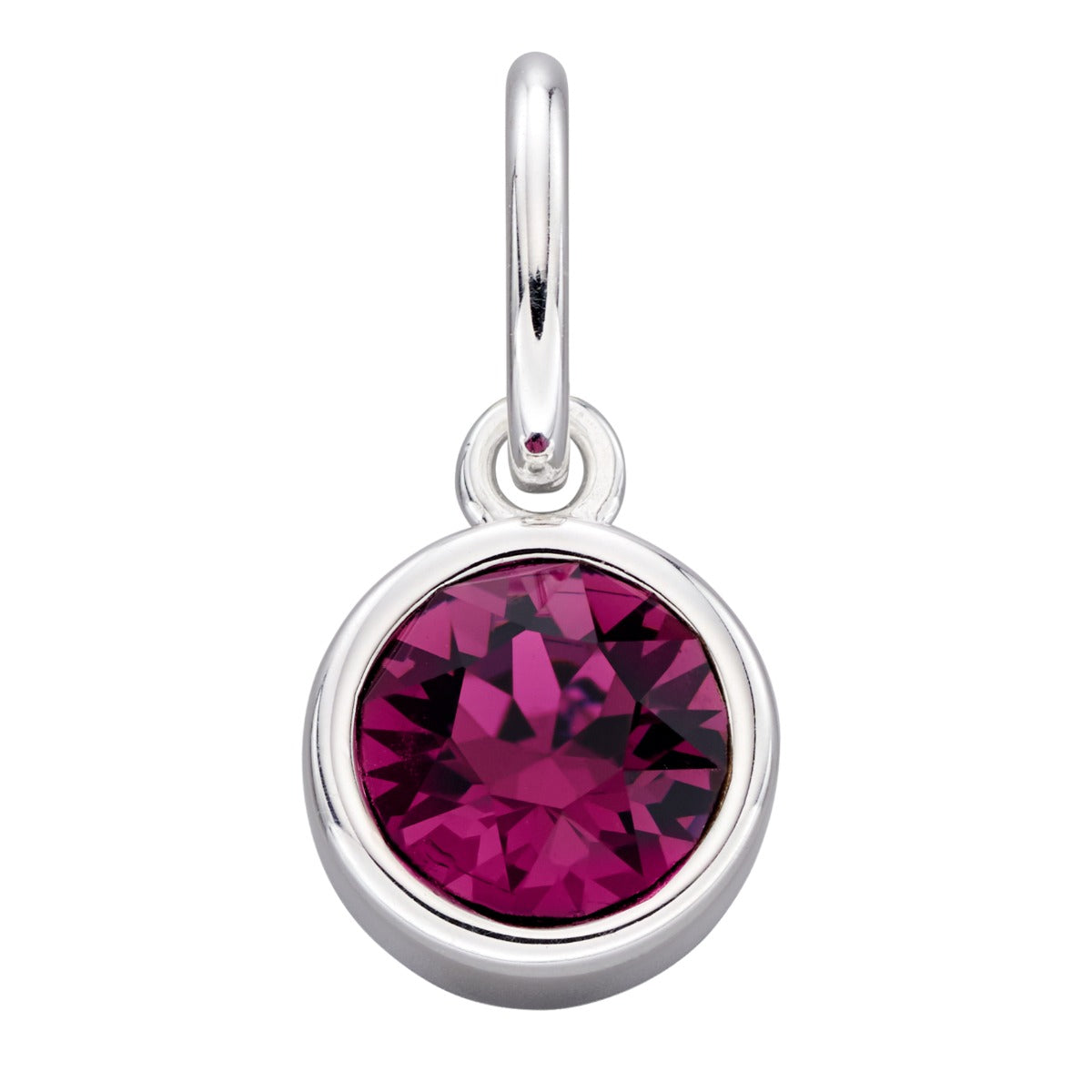 Crystal Birthstone Charm – Sterling Silver Pendant by Gecko Jewellery