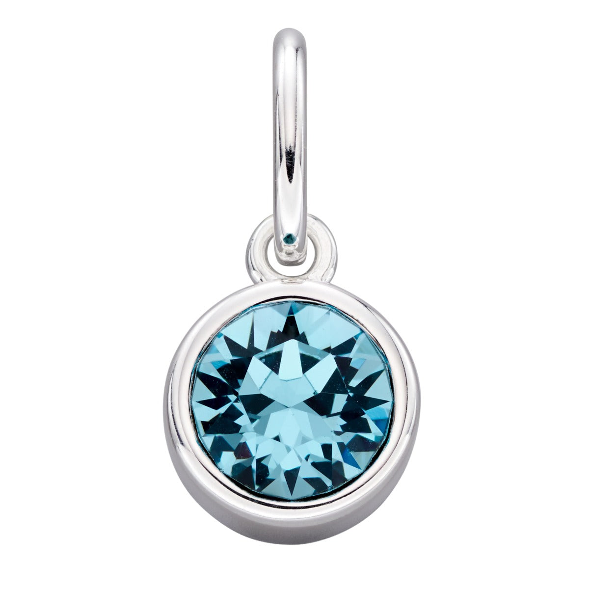 Crystal Birthstone Charm – Sterling Silver Pendant by Gecko Jewellery
