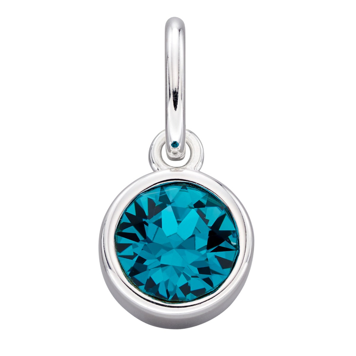 Crystal Birthstone Charm – Sterling Silver Pendant by Gecko Jewellery