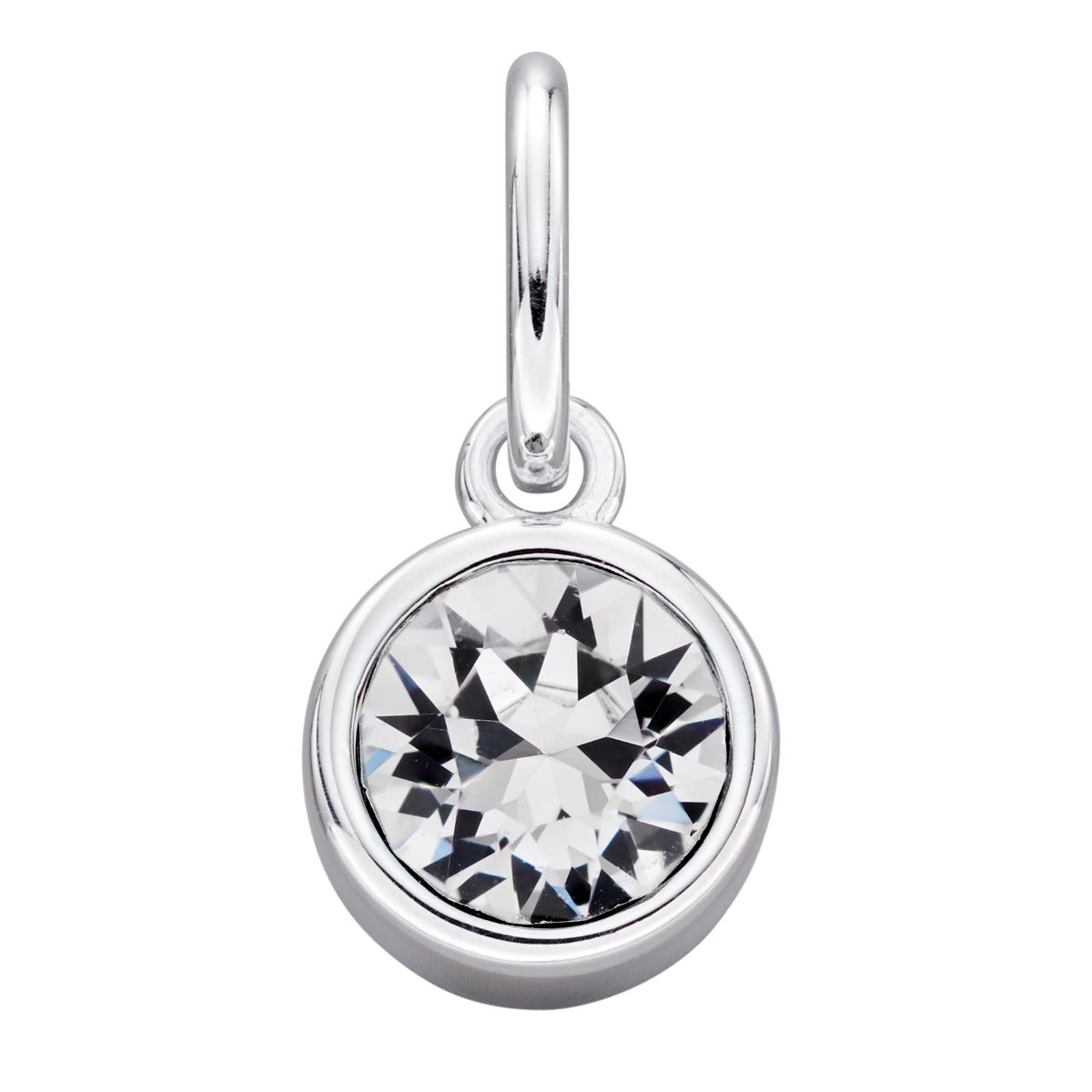 Crystal Birthstone Charm – Sterling Silver Pendant by Gecko Jewellery