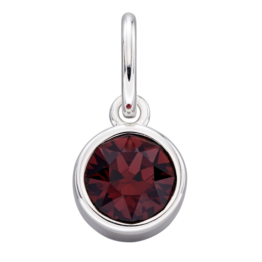 Crystal Birthstone Charm – Sterling Silver Pendant by Gecko Jewellery