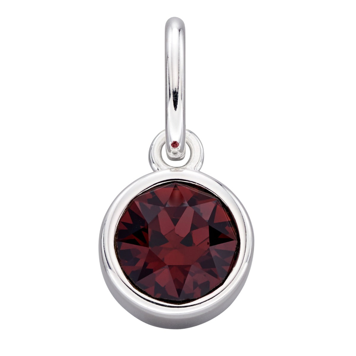 Crystal Birthstone Charm – Sterling Silver Pendant by Gecko Jewellery