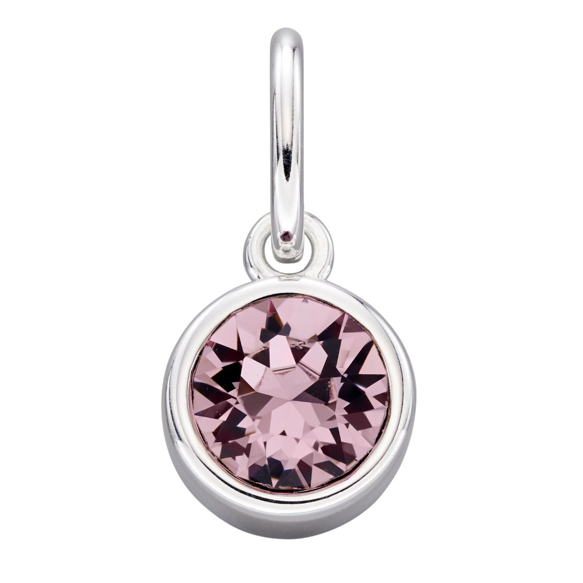 Crystal Birthstone Charm – Sterling Silver Pendant by Gecko Jewellery