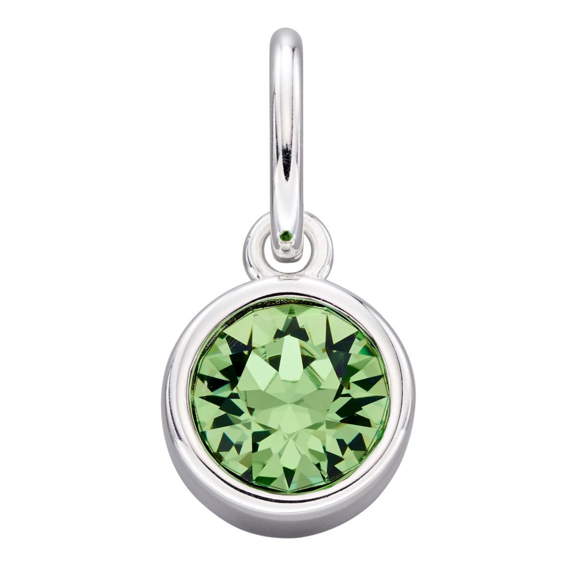 Crystal Birthstone Charm – Sterling Silver Pendant by Gecko Jewellery