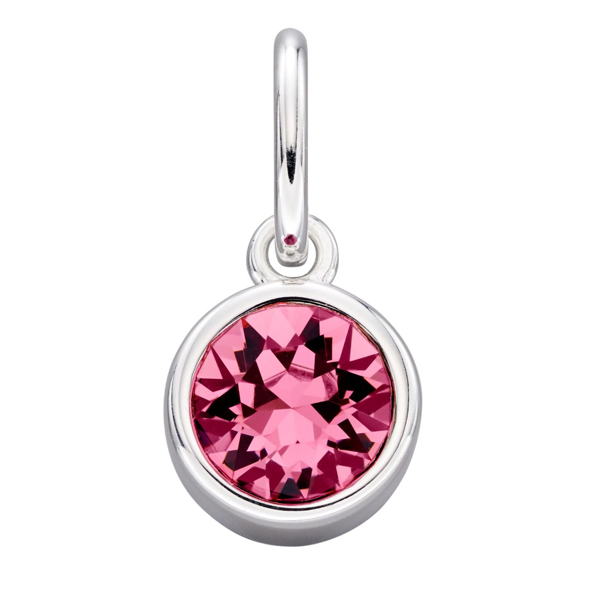 Crystal Birthstone Charm – Sterling Silver Pendant by Gecko Jewellery