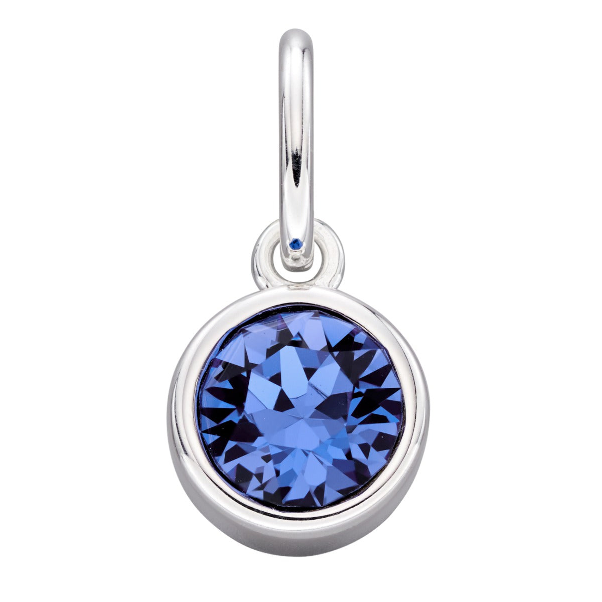 Crystal Birthstone Charm – Sterling Silver Pendant by Gecko Jewellery